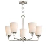 Hudson Chandelier Satin Nickel by Maxim Lighting