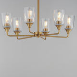Hudson Chandelier Natural Aged Brass by Maxim Lighting