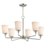 Hudson Chandelier Satin Nickel by Maxim Lighting