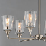 Hudson Chandelier Satin Nickel by Maxim Lighting