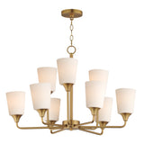 Hudson Multi-Tier Chandelier Natural Aged Brass by Maxim Lighting