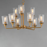 Hudson Multi-Tier Chandelier Natural Aged Brass by Maxim Lighting