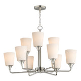 Hudson Multi-Tier Chandelier Satin Nickel by Maxim Lighting