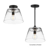 Hudson Semi-Flush Mount Black by Maxim Lighting