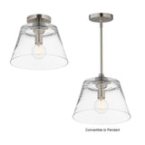 Hudson Semi-Flush Mount Satin Nickel by Maxim Lighting