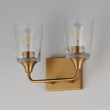 Hudson Vanity Light Natural Aged Brass by Maxim Lighting
