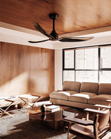 Hugo Fan Matte Black By Kuzco Lifestyle View