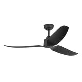 Hugo Fan Matte Black By Kuzco Side View