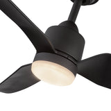 Hugo Fan Matte Black With Light By Kuzco Detailed View