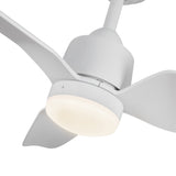 Hugo Fan White With Light By Kuzco Detailed View