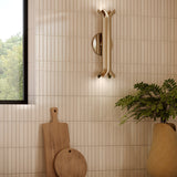 Husk Wall Sconce Metallic Brass By Kuzco - Lifestyle View