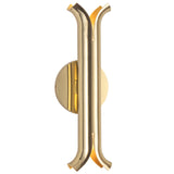Husk Wall Sconce Metallic Brass By Kuzco - Side View