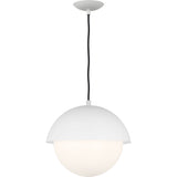 Hyde Pendant — 12", Opal, Matte White