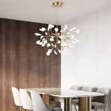 Hydrangea Bloom Chandelier Large Gold By Matteo - Lifestyle View