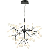 Hydrangea Bloom Chandelier Large Matte Black By Matteo