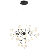 Hydrangea Bloom Chandelier Medium Matte Black By Matteo