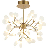 Hydrangea Bloom Chandelier Small Gold By Matteo - With Light