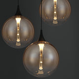 Iissa 7 Light Suspension Black Amber By Eurofase - Detailed View1
