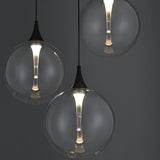 Iissa 7 Light Suspension Black Clear By Eurofase - Detailed View1
