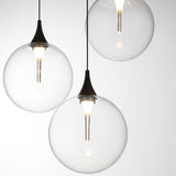 Iissa 7 Light Suspension Black Clear By Eurofase - Detailed View