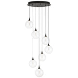 Iissa 7 Light Suspension Black Clear By Eurofase