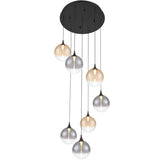 Iissa 7 Light Suspension Black Mixed By Eurofase - With Light