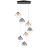 Iissa 7 Light Suspension Black Mixed By Eurofase