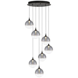 Iissa 7 Light Suspension Black Smoked By Eurofase