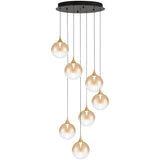 Iissa 7 Light Suspension Gold Amber By Eurofase