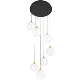 Iissa 7 Light Suspension Gold Clear By Eurofase - With Light1