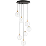 Iissa 7 Light Suspension Gold Clear By Eurofase
