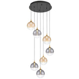 Iissa 7 Light Suspension Gold Mixed By Eurofase - Front View1