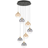 Iissa 7 Light Suspension Gold Mixed By Eurofase - Front View