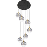 Iissa 7 Light Suspension Gold Smoked By Eurofase - With Light