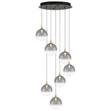 Iissa 7 Light Suspension Gold Smoked By Eurofase