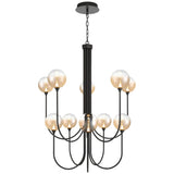 Iissa Chandelier 10 Lights Black Amber By Eurofase