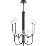 Iissa Chandelier 10 Lights Black Clear By Eurofase