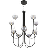Iissa Chandelier 10 Lights Black Smoked By Eurofase - Front View1
