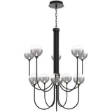 Iissa Chandelier 10 Lights Black Smoked By Eurofase