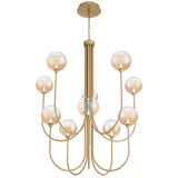 Iissa Chandelier 10 Lights Gold Amber By Eurofase - Front View1