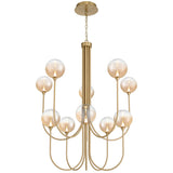 Iissa Chandelier 10 Lights Gold Amber By Eurofase - Front View