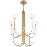 Iissa Chandelier 10 Lights Gold Clear By Eurofase - Front View1