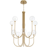 Iissa Chandelier 10 Lights Gold Clear By Eurofase - Front View