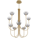 Iissa Chandelier 10 Lights Gold Smoked By Eurofase - Front View1