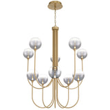 Iissa Chandelier 10 Lights Gold Smoked By Eurofase - Front View