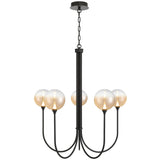 Iissa Chandelier 5 Lights Black Amber By Eurofase