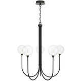 Iissa Chandelier 5 Lights Black Clear By Eurofase
