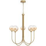 Iissa Chandelier 5 Lights Gold Amber By Eurofase