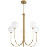 Iissa Chandelier 5 Lights Gold Clear By Eurofase - Front View1