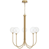 Iissa Chandelier 5 Lights Gold Clear By Eurofase